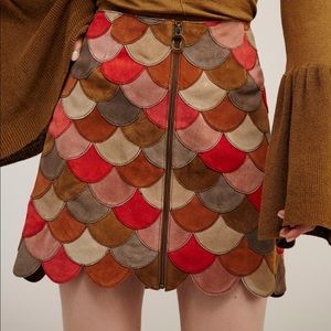 free people midnight rider suede skirt